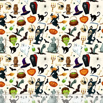 Monster Mash- Home Decor Fabric Polyester 62  W Sold By The Yard • $15.50