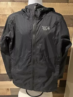 Mountain Hardwear Threshold Rain Jacket Black Waterproof Mens Medium M Hiking • $42.88
