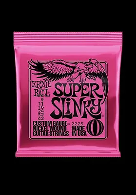 Ernie Ball 2223 Super Slinky Electric Guitar Strings Nickel Wound 9 - 42 🇺🇸 • $8.90