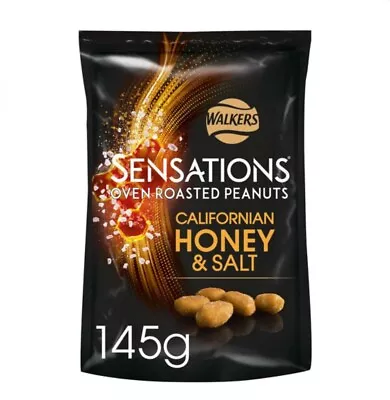 2 X Walkers Sensations Californian Honey & Salt Oven Roasted Peanuts 145G • £11.45