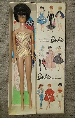 Barbie Midge 850 Brunette 1962 1963 Bubble Cut Vintage Black Hair Blue Eyes  • $200