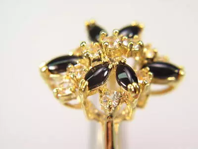 Sz's 679 Onyx Ring Designer Signed  Semi-precious Gemstone Vintage R21 • $13.95