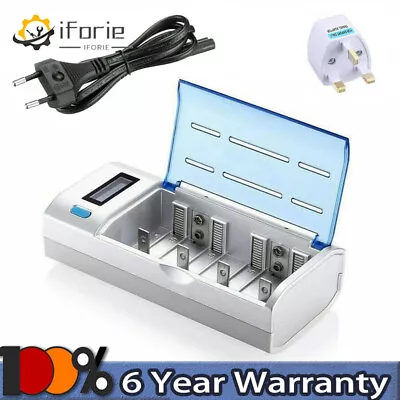 £18.96 • Buy Battery Charger For 1-4 AA/AAA/C/D And 1-2 9V NiMH/NiCd Rechargeable Batteries