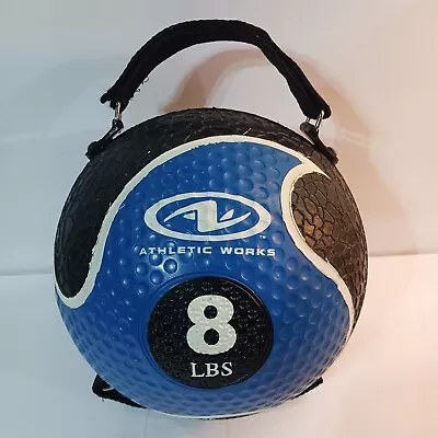 Medicine Ball 8 LB - Weighted Fitness Non-Slip Ball With Removable Safety Straps • $25.97