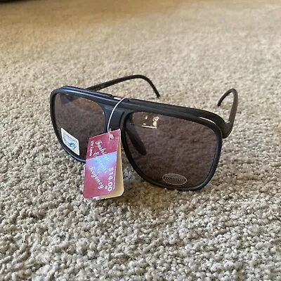 Vintage Regency 142 Black Polarized Flip Up Sunglasses 80s / 90s Eyewear • $70