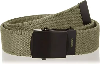 Us Military Grade Od Green Heavy Web Belt With Black Buckle 54 Inches Usa Made • $9.98