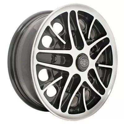 15  X 5-1/2  Vw Bug 5 Lug Black Empi Cosmo Wheel Includes Cap-Valve Stem • $220.95