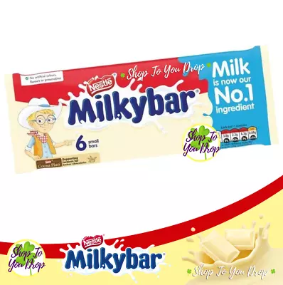 2 X 6 PACK MILKYBAR WHITE CHOCOLATE 12 BARS 12G Christmas Present Milky Bar🍫🎁 • £7.45