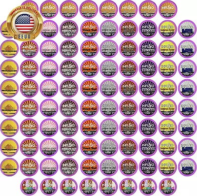 96 Count Flavored Coffee Variety Pack (12 Flavored Blends) Single Serve Coffee  • $47.51