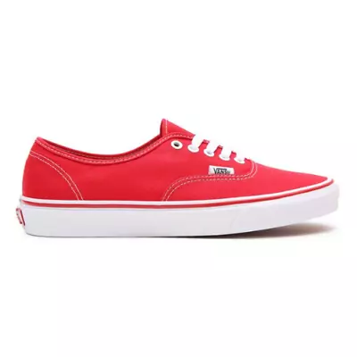 Vans Authentic VN000EE3RED Unisex Adults Red/White Canvas Skateboard Shoes C2040 • $52