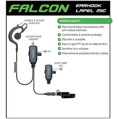 FALCON Quick Release Headset For Vertex Standard VX-600 VX-800 VX-900 • $81.20