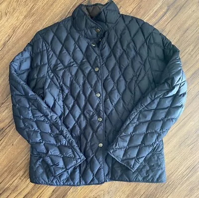 Eddie Bauer Jacket Womens XL Black Goose Down Quilted Lightweight Packable • $49.99