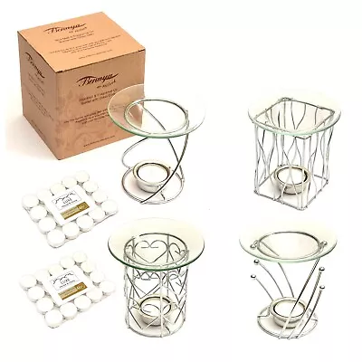 Wax Melt Metal Wire Oil Burner & Tea Light Candle Holder Ornament & 40 Tealights • £9.99