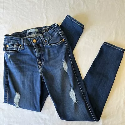 7 For All Mankind Women’s 24 Jeans Blair Denim Ankle Skinny Dark Wash Denim J13 • $18.99