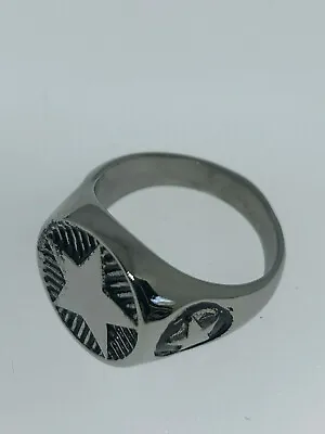 Vintage Star Mens Ring Stainless Steel Size 8 • $32