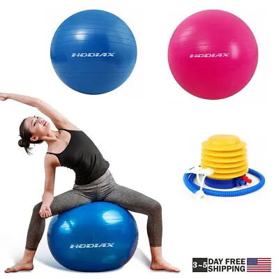 $9.90 • Buy Yoga Ball Anti Burst Exercise Ball For Fitness Balance Stability Physical Therap