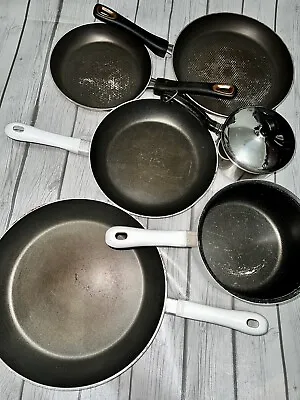 T-Fal WHITE Pan Ultrabase Vintage Cookware France 8 Pc Farberware Copper + LID • $50