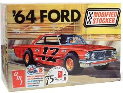 AMT 1964 Ford Galaxie Modified Stocker 1:25 Scale Plastic Model Car Kit 1383 • $29.99