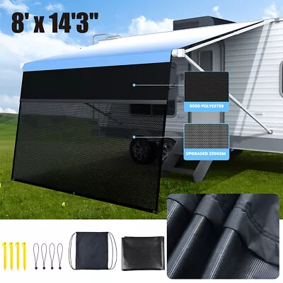 RV Awning Sun Shade Privacy Screen For Camper Trailer Canopy 8' X 14'3''FT • $75.86
