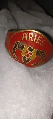 Vintage Brass Zodiac Cuff  Aries • $17.99