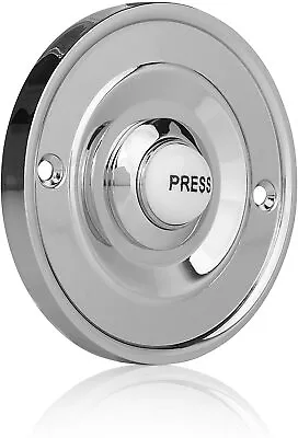 Byron Wired Bell Push (Plated) Chrome 63mm - BYR-2207P1Cr • £13.90