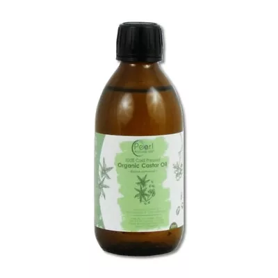 Castor Oil - 250 Ml 100% Pure Cold Pressed Organic Glass Bottle • £7.99