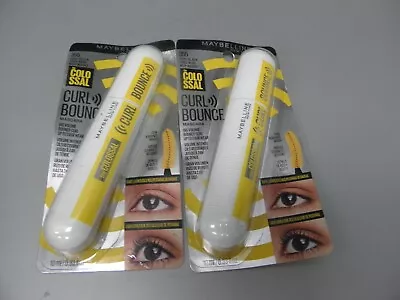 2-COUNT MAYBELLINE COLOSSAL CURL BOUNCE MASCARA 355 VERY BLACK 0.33oz SEALED • $9.95