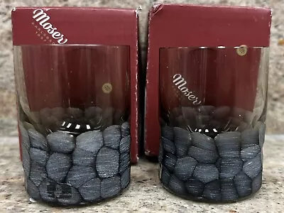 Moser Pebbles Tumbler Shot Glass Smoke Set Of 2 • $149.95