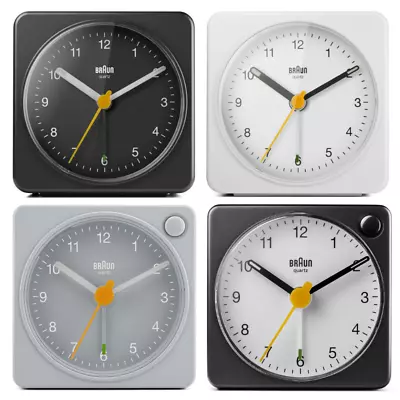 Braun Classic Travel Analogue Alarm Clock Pocket Size 5.7cm - 4 Colours - Bc02 • £19.95