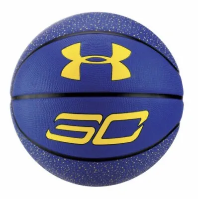 Under Armour Stephen Curry Mini Basketball Outdoor Ball Blue Yellow • $34.99