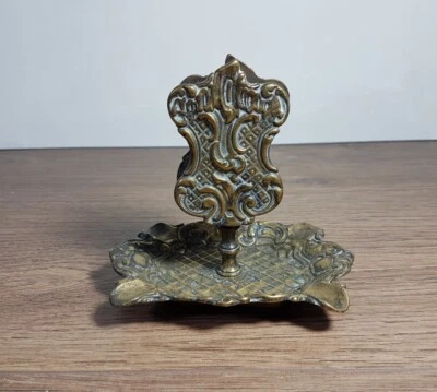 £15 • Buy Antique Brass Ashtray Cigarette Box Matchbox Holder Vintage