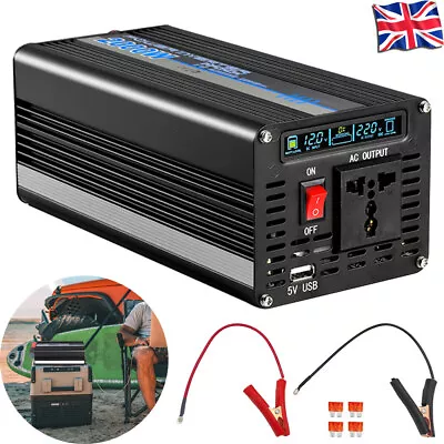 £51.89 • Buy 2000W Pure Sine Wave Power Inverter Converter DC 12V To 220-240V AC UK