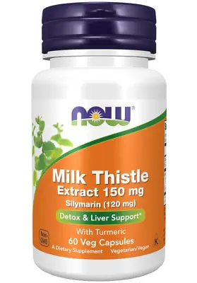 NOW Foods Silymarin Milk Thistle Extract 150 Mg 60 Veg Capsules • $7.99