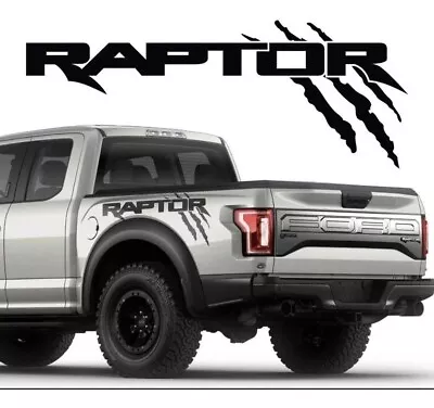 Set Of 2 FORD RAPTOR BED VINYL GRAPHICS W/ SLASH SIDE DECAL STICKERS F150 • $25