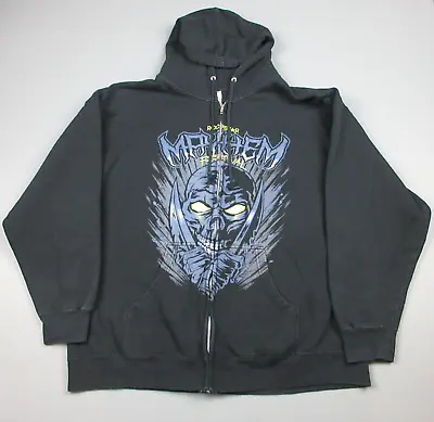 Rockstar Mayhem Festival 2010 Sweater Mens 2XL Blue Full Zip Hoodie Sweatshirt • $19.99