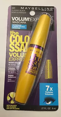 Maybelline Volum Express The Colossal Waterproof Mascara Classic Black 241 NEW • $9.77