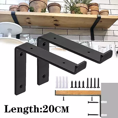 2x Shelf Brackets Modern Industrial Shelving Hook For Book Contertop Support • $15.99