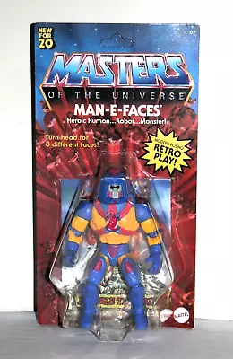 2020 Masters Of The Universe MOTU Man-E-Faces Origins Retro Figure Unpunched MOC • $32.99