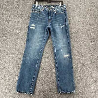 Converse One Star Jeans Mens 32x32 Blue Denim Mercer Slim Straight Distressed • $19.99