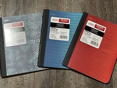 Lot Of Notebooks Paper Composition Five Star Mead 100 Pages Each Lot Of 3 Wide • $13.25