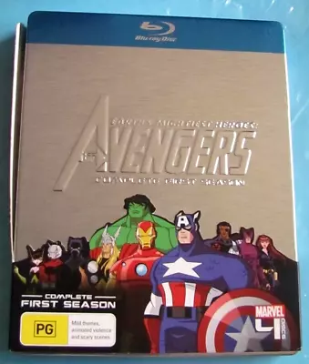 THE AVENGERS Season 1 BLU-RAY Animation Steelbook Marvel 4 Discs See Below • $18