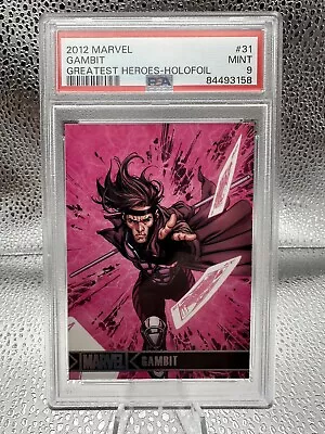 2012 Marvel Greatest Heroes Gambit Holofoil PSA 9 • $45