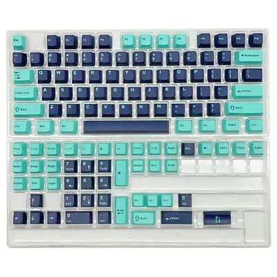 Keycaps For Mechanical Keyboard Blue Black CherryProfile Two-color Keycap Set • $28.65