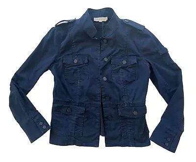 Tory Burch Long Sleeve Jacket Womens Medium Navy Blue Military • £37.64