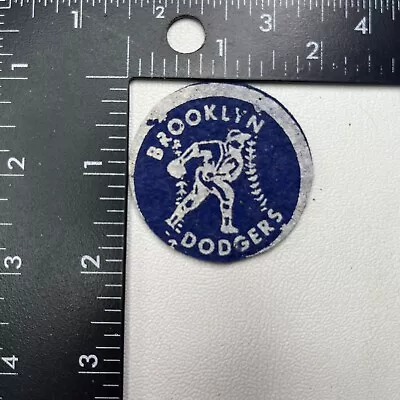 Vtg Circa 1950s BROOKLYN DODGERS Pitcher Blue Felt Patch (As-Is-Off-Center) 001 • $11.04