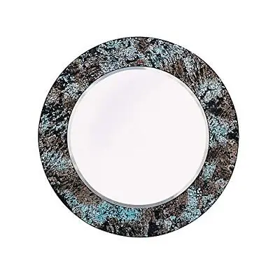 Whole Housewares Modern Mosaic Decorative Mirror 20 Inch Diameter Blue Multi The • $66.98