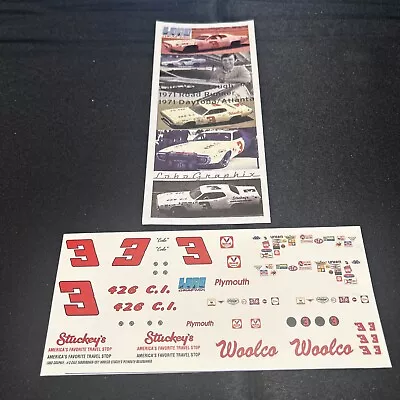 Cale Yarborough #3 1971 Woolco Stuckey’s Roadrunner 1:24 LoboGraphix Decals • $10.95