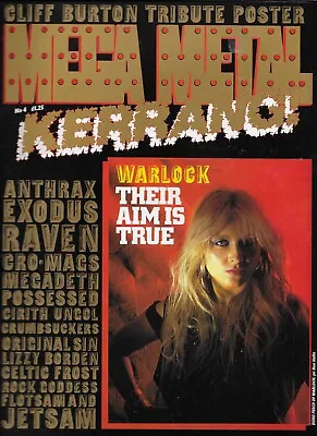 MEGA METAL KERRANG! No.4 Magazine  WARLOCK Cover  Lizzy Borden  Van Halen • £20.27