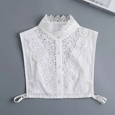 Fake Half Shirt Blouse Flower Lace Detachable Collar Bib Ladies False Collar • £10.99