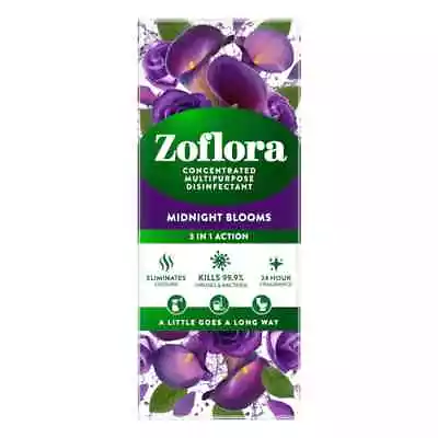 Zoflora Concentrated Disinfectant 500ml -Midnight Bloom +Cleaning Cloth • £10